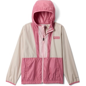 Columbia Детско ветрозащитно яке Columbia Kid's Back Bowl II Hooded Windbreaker Windproof jacket - Dark Stone / Rosette / Satin Pink (718-0091-0613)