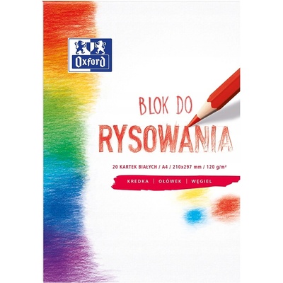 Oxford Školský rysovací blok A3 20 bielych listov 120 g pre deti