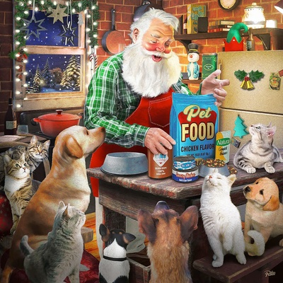 SunsOut - Puzzle Santa and His Pets 500 - 500 piese