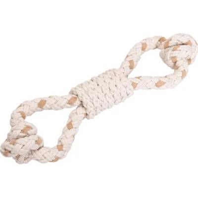 Nobleza bavlnené prepletané lano s 2 úchytmi 36 cm