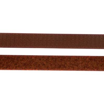 Pro Háčkování Suchý zip, 20 mm, komplet oříškově hnědá