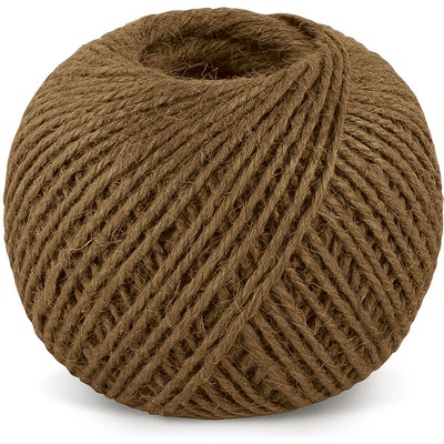 Bellatex Jutový motouz, špagát HNĚDÝ, 200g, průměr 1,75mm, návin 130m