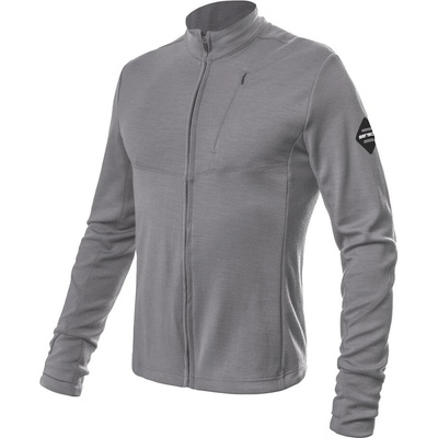 SENSOR Merino upper šedá zip šedá