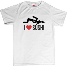 I love sushi pánské tričko 402 bílá white černá