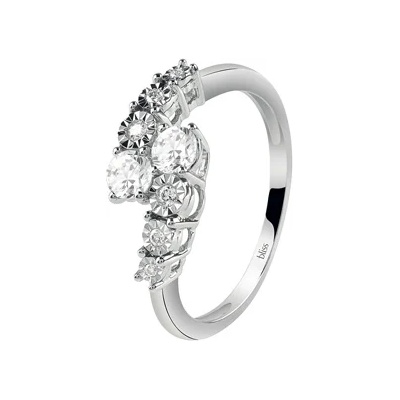 Bliss Дамски пръстен от бяло злато с диамант Bliss 20085763 (20085763)