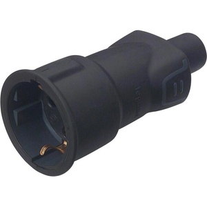 Legrand Куплунг черен 2P+Т 16A ІР44 250V гумиран - 050197 (050197)