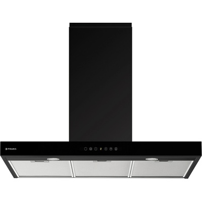 Pyramis Абсорбатор за кухня Агило 60 см, стенен в черно стъкло и инокс