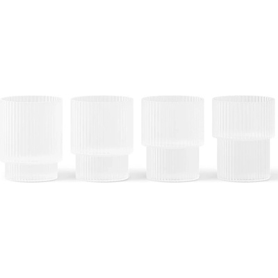 ferm LIVING Чаша за вода RIPPLE 200 ml, комплект от 4 бр. , бял, твърди LIVING (FERM1104269322)