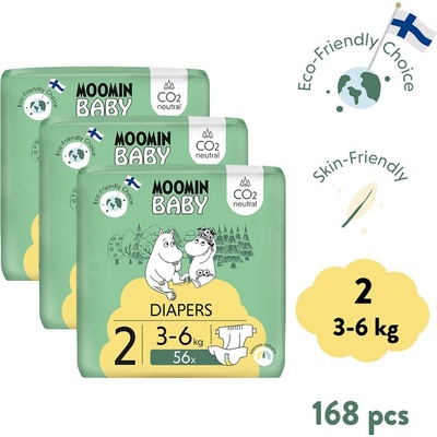 Moomin Baby 2 Newborn 3–6 kg 168 ks