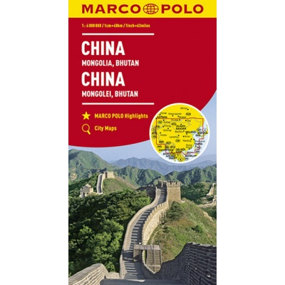 MARCO POLO Kontinentalkarte China Mongolei Bhutan 1:4 000 000