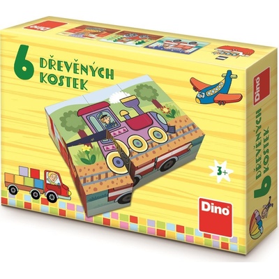 Dino kostky Dopravní prostředky 6 kostek