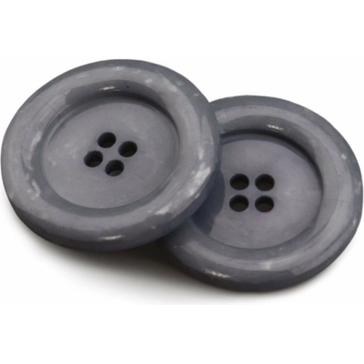 Pro Háčkování Knoflík kulatý plast 30 mm, šedý ombre