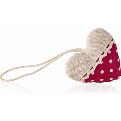 Home Decor Srdce dekorativní DOTS 8 x 7 cm červené