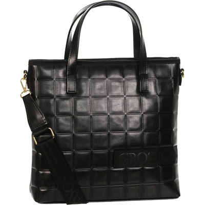Grosso Väčšia moderná dámska kabelka S692 čierna