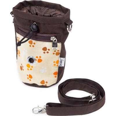 Iridog Pamlskovník HAPPY tmavě hnědý s barevnými tlapky 17 cm x průměr 11 cm
