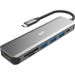 Silicon Power Докинг станция Silicon Power Boost SU20, 7 в 1, HDMI, SD, MicroSD, USB, USB-C - SPU3C07DOCSU200G (SPU3C07DOCSU200G)
