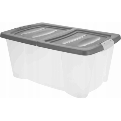 Storagesolutions Box na kolečkách uzamykatelný 45 l šedý