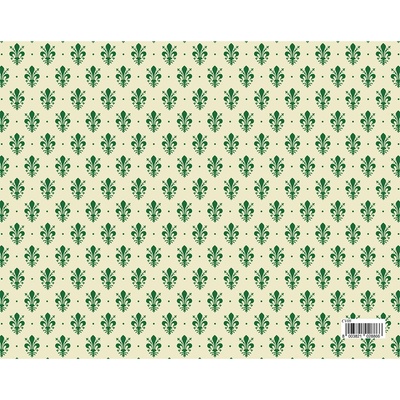 Darčekový baliaci papier FLORENTIA 70x100 cm - zelený vzor
