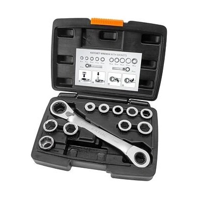 Extol Premium klíč ráčnový sada 11ks vložek 8-19mm 8816101
