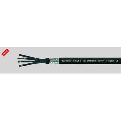 Helu Helu THERM® 145 Multi-C 52221-1000 vysokoteplotný kábel 12 x 0.75 mm² 1000 m čierna