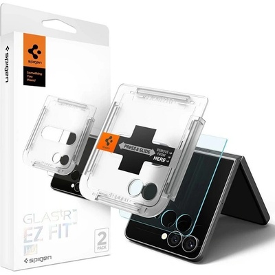 Spigen Стъклен протектор Spigen - EZ Fit HD, Galaxy Z Flip 7, прозрачен, 2 броя (AGL09585)