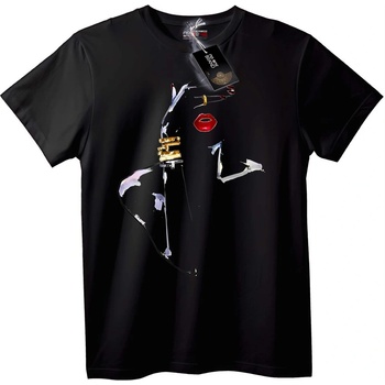 NOONEBRAND Тениска Абстрактни Устни - M, Black