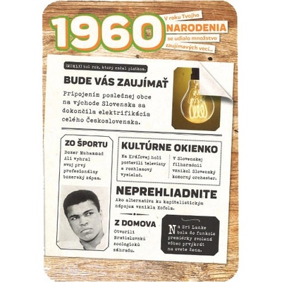 Blahopřaní 1960 - slovensky, varianta B