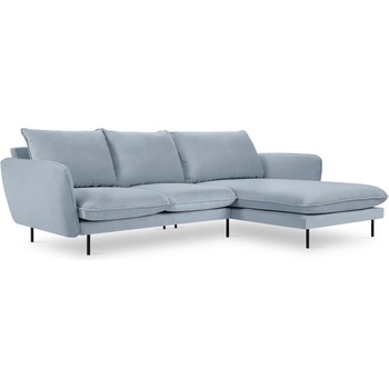 Cosmopolitan Design Ъглов диван от светлосиньо кадифе (десен ъгъл) Vienna - Cosmopolitan Design (COS_RC_51_F1_VIENNA2)