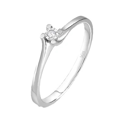 Bliss Златен дамски пръстен с диамант Bliss 20069985 (20069985)