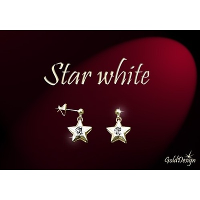Gold Design star white zlacené GD702