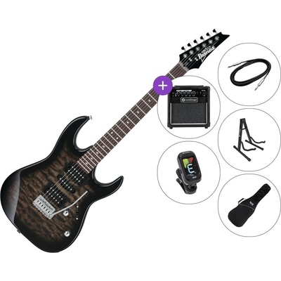 Ibanez GRX70QA-TKS SET 2 Transparent Black Burst Електрическа китара
