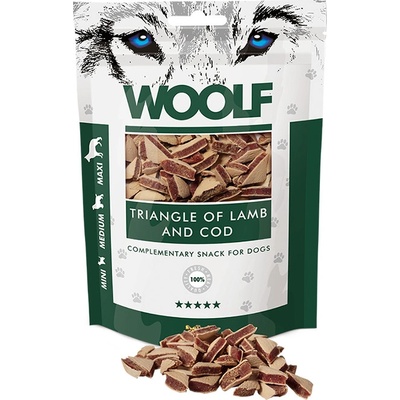 Woolf pochoutka Lamb and Cod Triangle 100 g