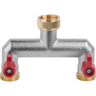 BRADAS 2-cestný rozdeľovač BRASS Ni 3/4"