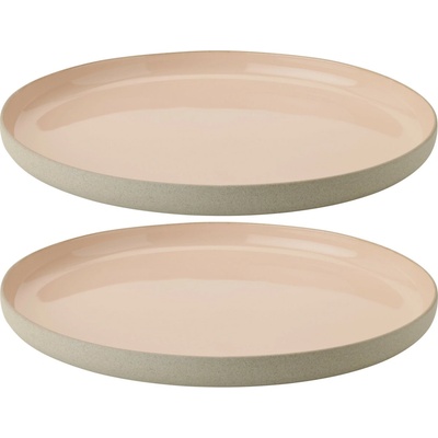 Stelton Jedálenský tanier EMMA 24 cm ružová farba kamenina 2 ks