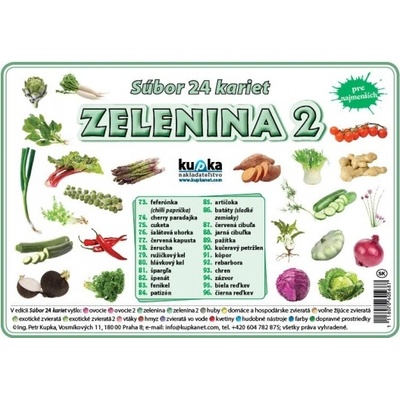 Súbor 24 kariet - zelenina 2