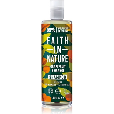 Faith in Nature Grapefruit & Orange натурален шампоан за нормална към омазняваща се коса 400ml