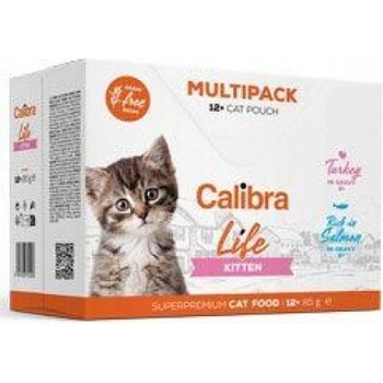 Calibra Life Kitten Turkey Salmon 12 x 85 g