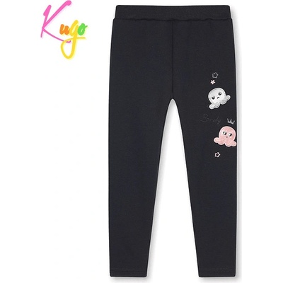 Kugo Dívčí teplé legíny WL0852 černé lovely