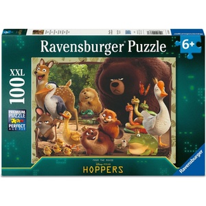 Ravensburger Пъзел Ravensburger от 100 XXL части - Хопъри: Тайните на животинския свят (12004363)