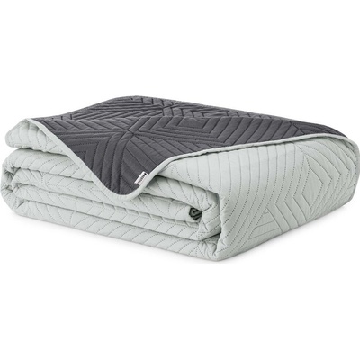 Restilo Prešívaný prehoz na posteľ SOFTA 170x270 tmavosivá/svetlosivá