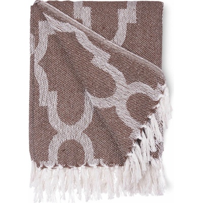Giftdecor Bavlněný přehoz 150x125 cm hnědý