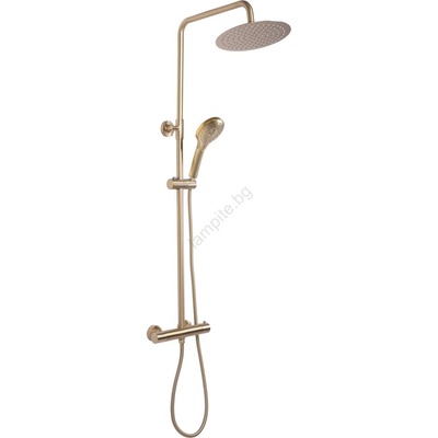 Rea Rea-p6602 - Душ комплект с термостатен смесител vincent, четкано златно покритие (re0004)