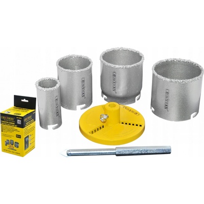 CROWNMAN Vykružovací korunky na beton s tvrdokovem SET 33,53,67,73 CM-0814806