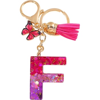 HARAHU Ключодържател Азбука - f / Розова / Пеперуда kp37950 (37950)