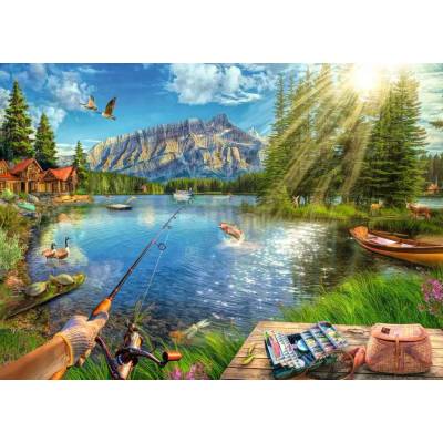 Ravensburger - Puzzle Life at the Lake - 1 000 piese