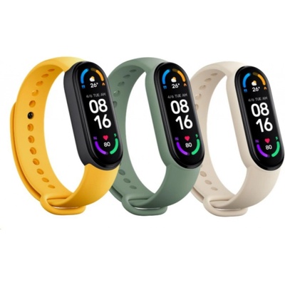 Xiaomi Mi Band 6 řemínky Ivory,Olive,Yellow 6934177745638