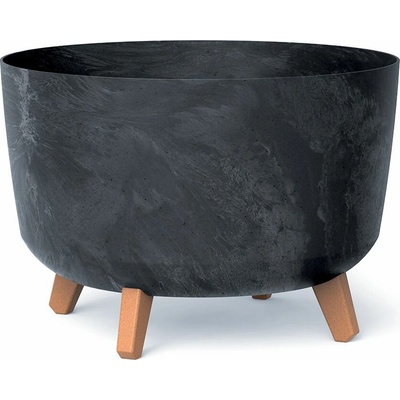 PROSPERPLAST Kvetináč GRACIA BETON EFFECT 39 cm antracit