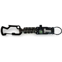 Přívěsek na klíče WARAGOD Paracord mutifunkční 4 v 1 Sanya, zelený