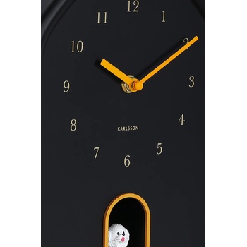 Karlsson Стенен часовник със звук Karlsson Modern Doggy 29 x 20 cm (KA6098BK)