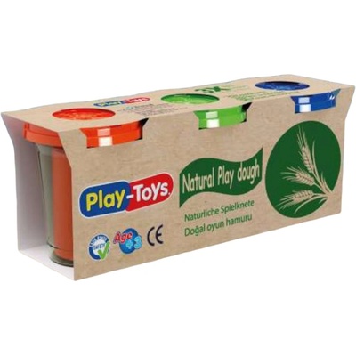 Play-Toys Комплект с моделин Play-Toys - Натурален, 300 g (42294)